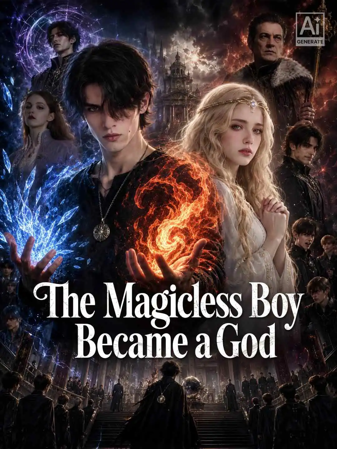 The Magicless Boy Became a God poster