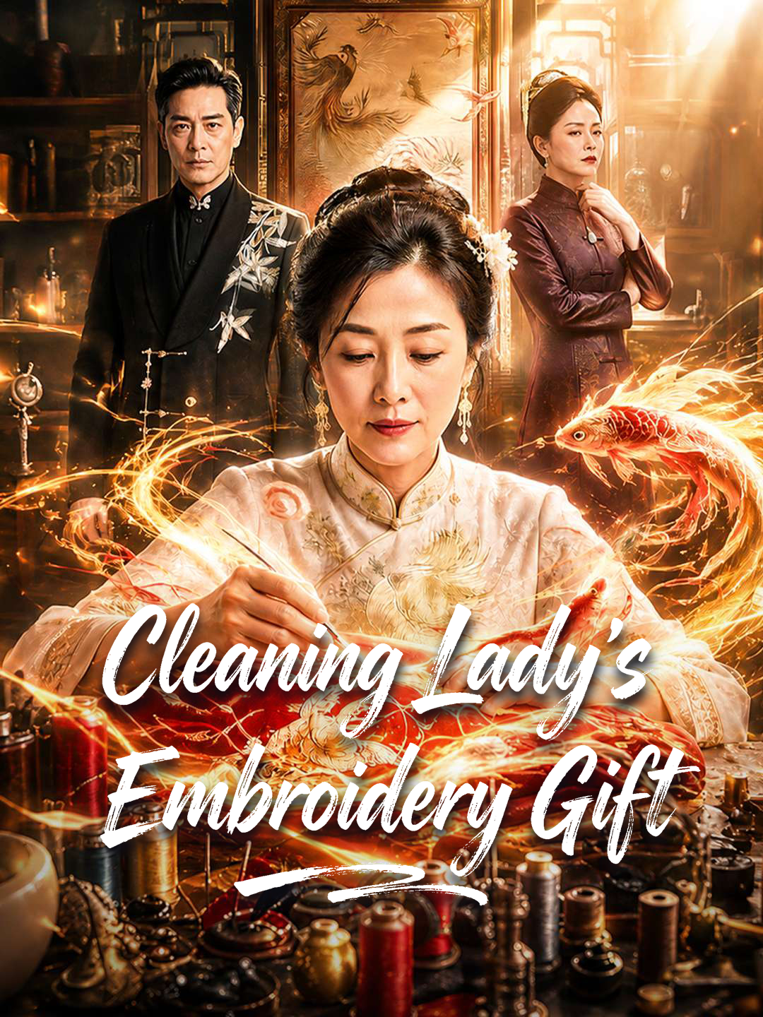 Cleaning Lady's Embroidery Gift poster