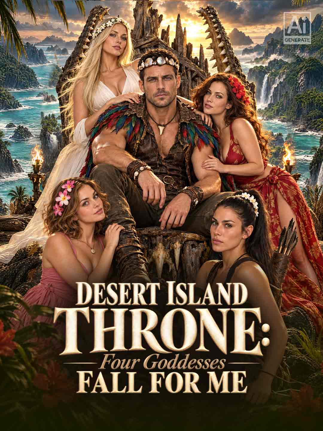Desert Island Throne: Four Goddesses Fall for Me poster
