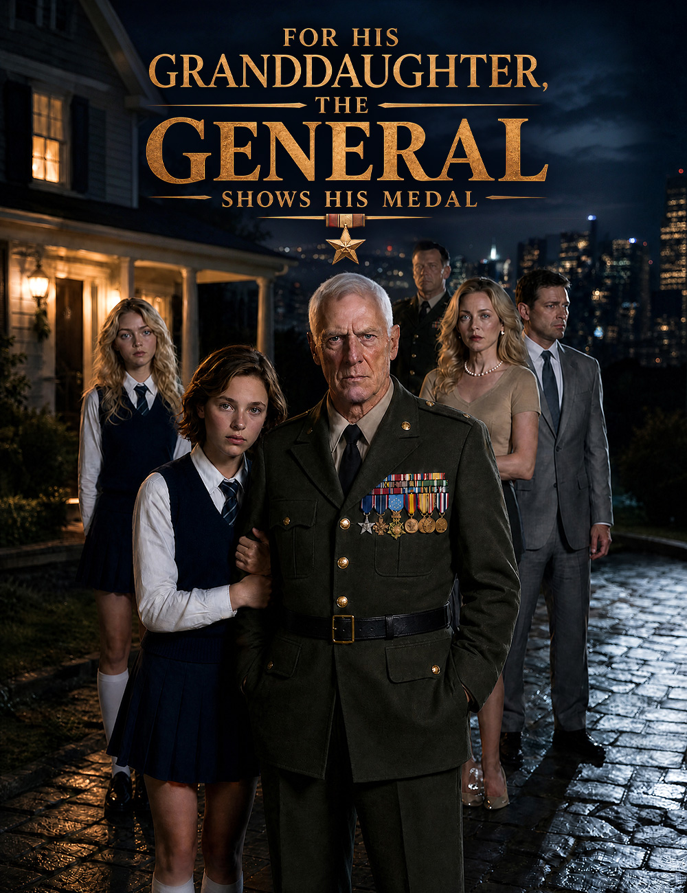 For His Granddaughter, The General Shows His Medal poster